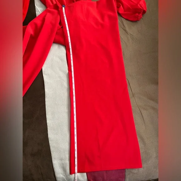 Elegant Red Button-Up Jumpsuit New w/o Tags - Picture 9 of 9